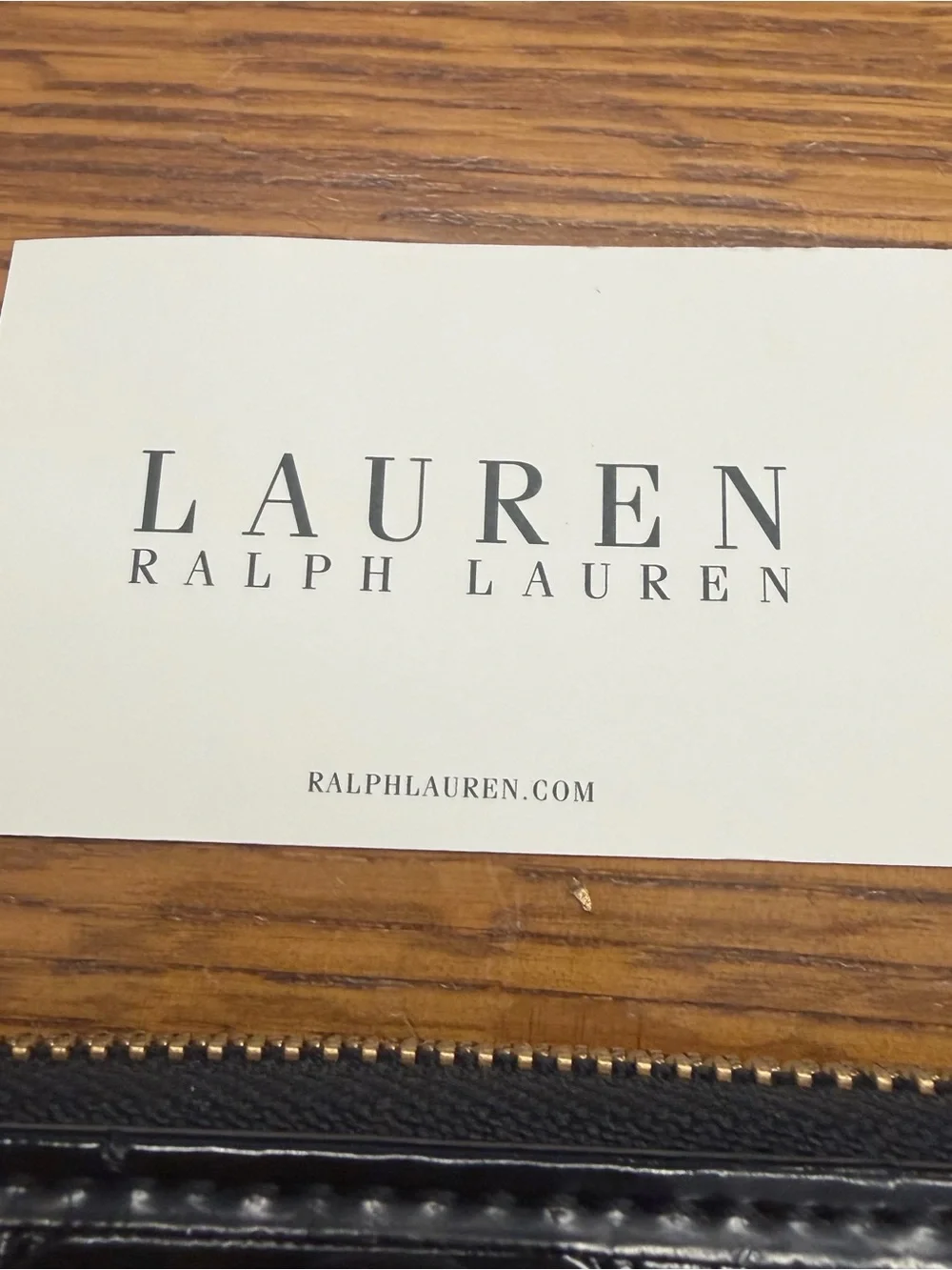 NWOT* Lauren Ralph Lauren Black Patent Leather Embossed Clutch WalletLuxe Y2K